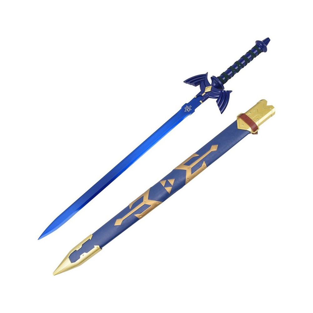 THE LEGEND OF ZELDA BLU MASTER SPADA CON FODERO IN LEGNO 109CM REPLICA