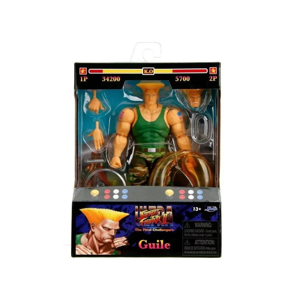 JADA TOYS ULTRA STREET FIGHTER II GUILE ACTION FIGURE