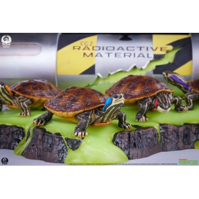 PCS PREMIUM COLLECTIBLES STUDIOS TEENAGE MUTANT NINJA TURTLES ORIGINS LIFE SIZED DIORAMA LED STATUE