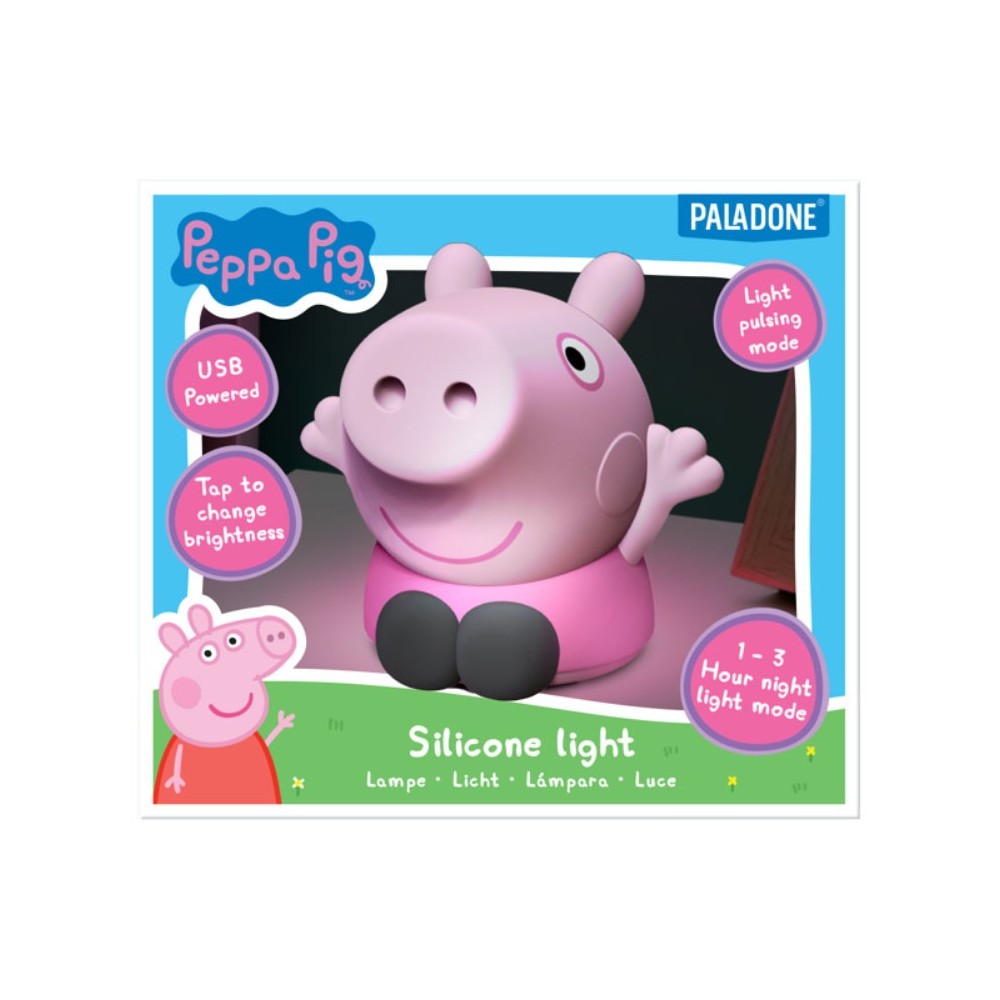 PEPPA PIG SILICONE LIGHT LAMPADA 15CM PALADONE PRODUCTS
