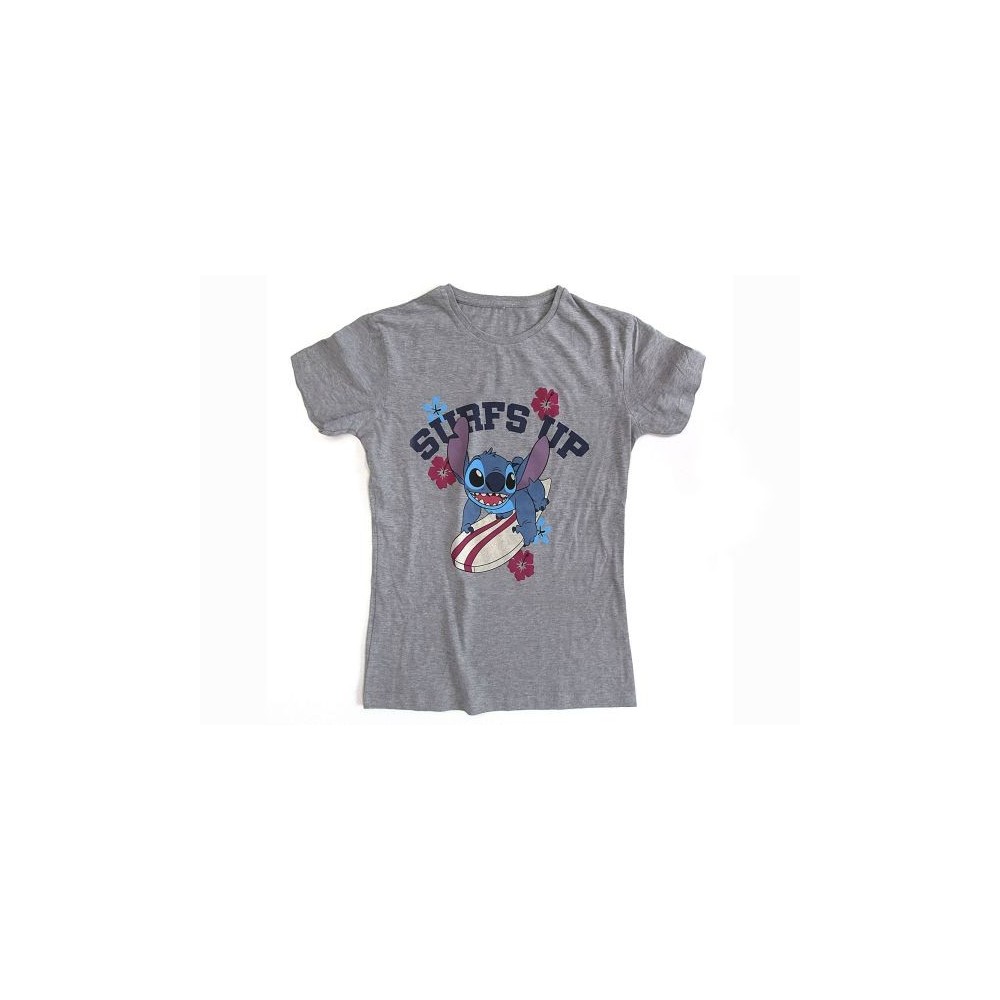 T SHIRT LADY LILO AND STITCH SURFS UP STITCH