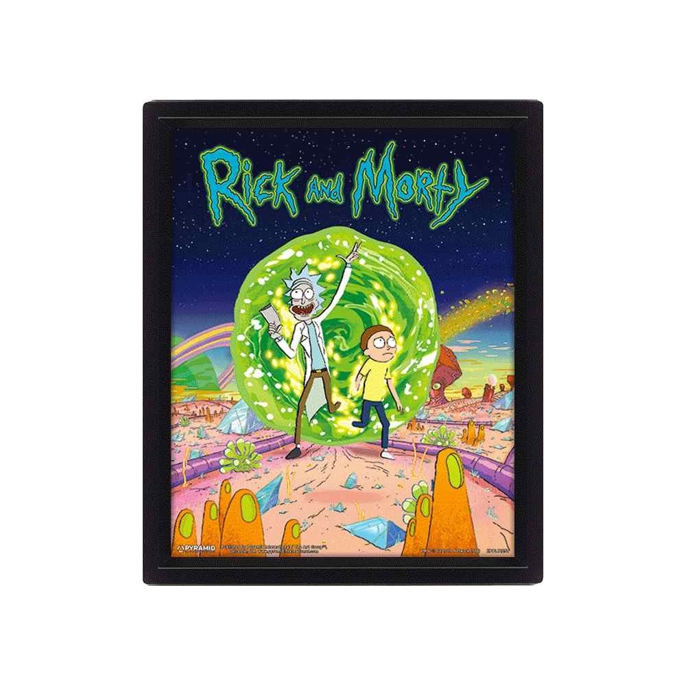 RICK AND MORTY PORTAL LENTICULAR 3D POSTER 25X20CM PYRAMID INTERNATIONAL