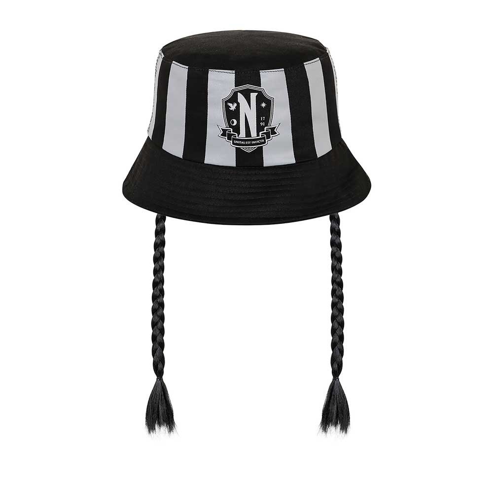 WEDNESDAY NEVERMORE MERCOLEDI ADDAMS CAPPELLO BIMBO CON TRECCINE KARACTERMANIA