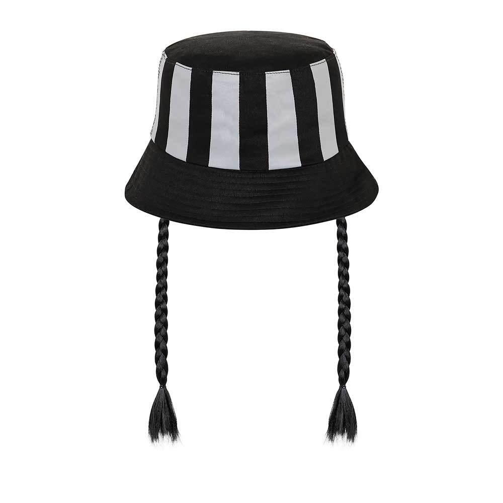 WEDNESDAY NEVERMORE MERCOLEDI ADDAMS CAPPELLO BIMBO CON TRECCINE KARACTERMANIA