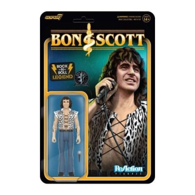 SUPER7 BON SCOTT REACTION LEOPARD PRINT ACTION FIGURE