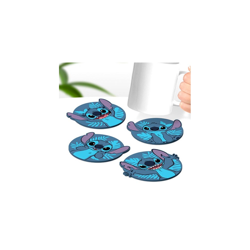 PALADONE PRODUCTS DISNEY STITCH SILICONE COASTERS 4X