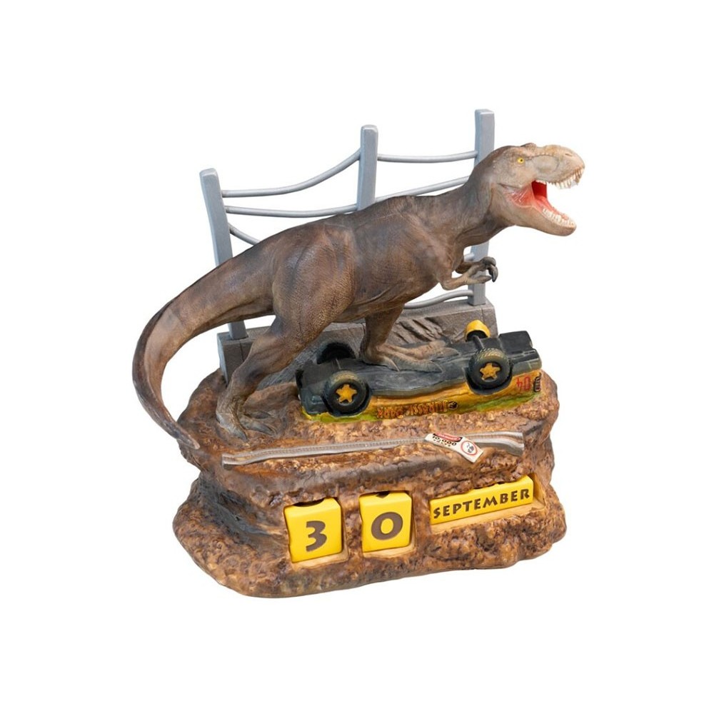 JURASSIC PARK CALENDARIO PERPETUO T-REX FIGURE DIORAMA GRUPO ERIK