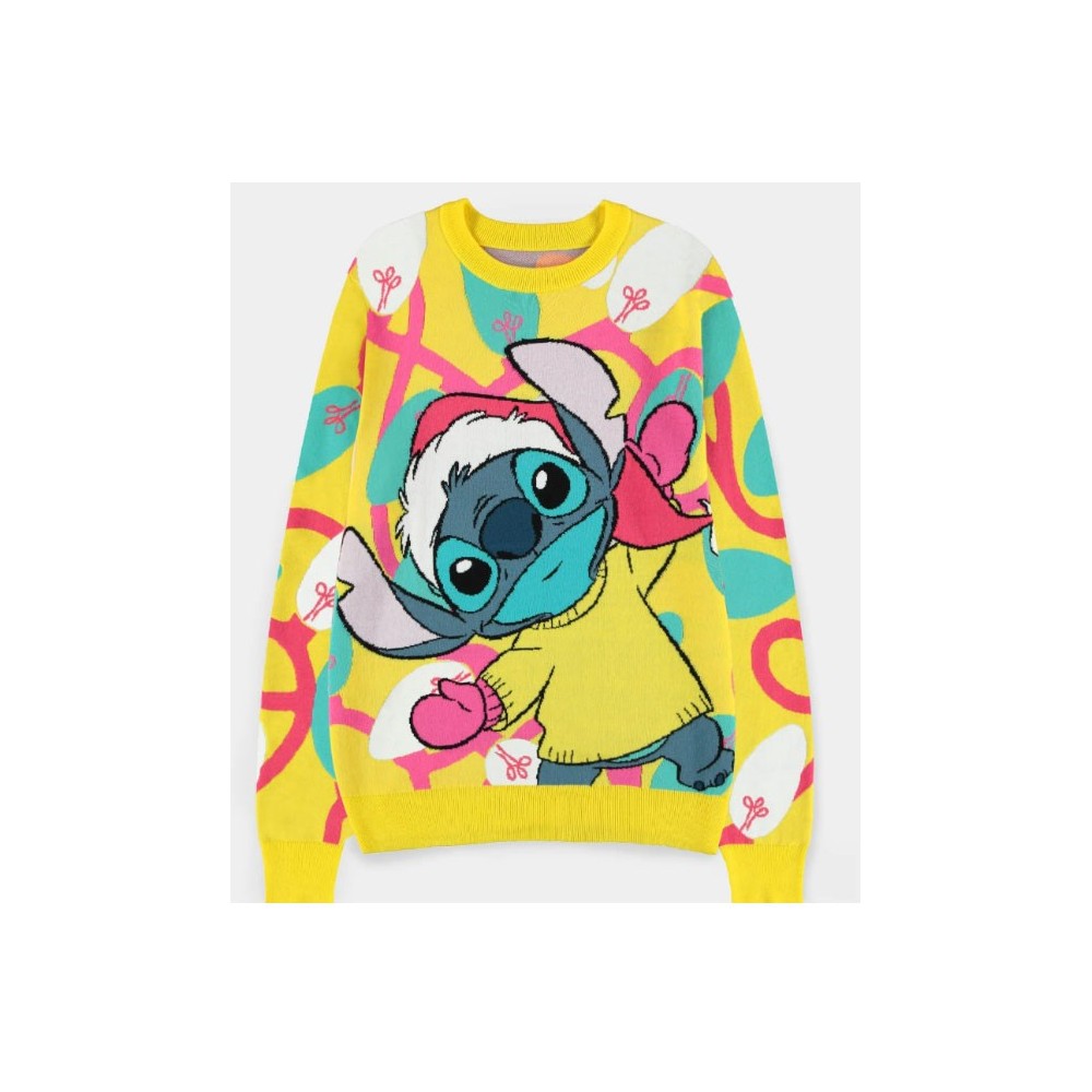 MAGLIONE DISNEY STITCH NATALE LUCI TAGLIA L DIFUZED