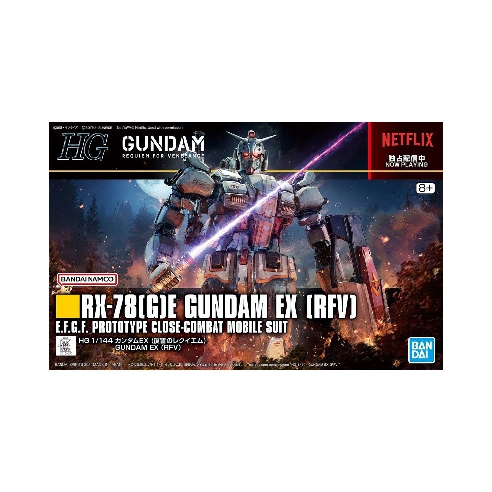 HIGH GRADE HG GUNDAM EX RFV 1/144 RX-78(G)E MODEL KIT GUNPLA ACTION FIGURE BANDAI