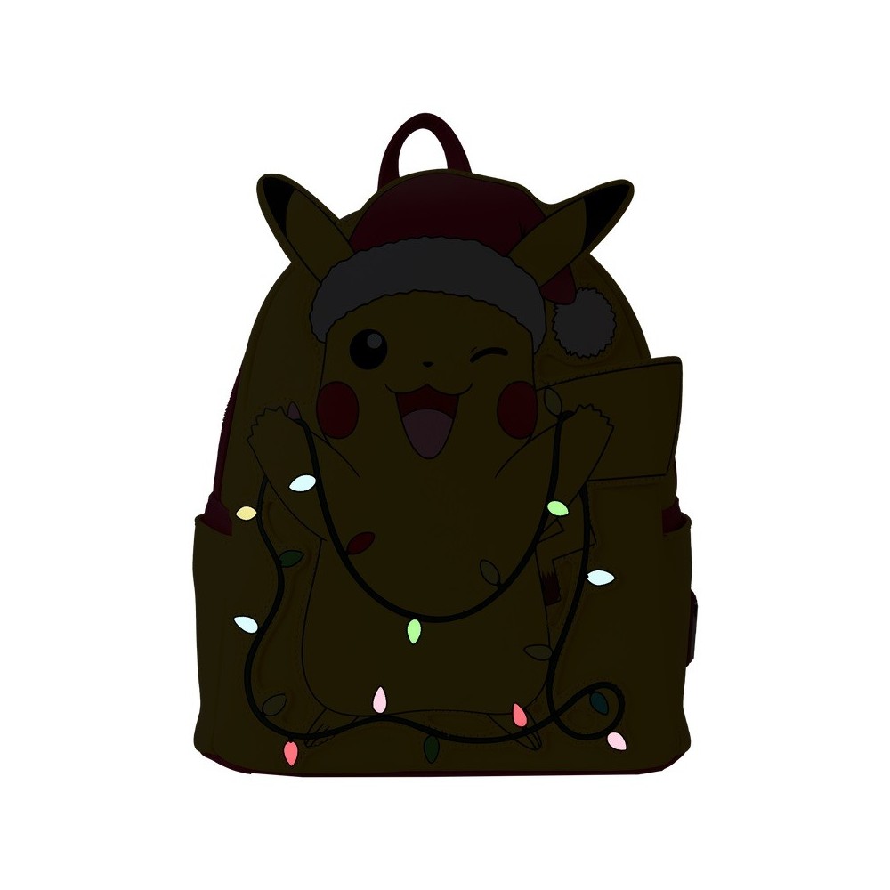 POKEMON HOLIDAY PIKACHU LOUNGEFLY MINI ZAINO GLOW IN THE DARK LOUNGEFLY
