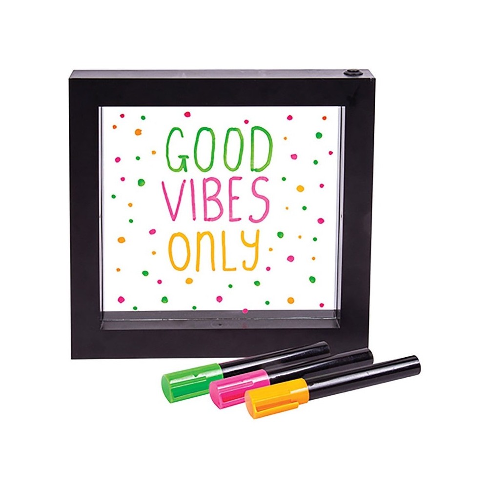 NEON EFFECT MESSAGE FRAME LAVAGNA FIZZ CREATIONS