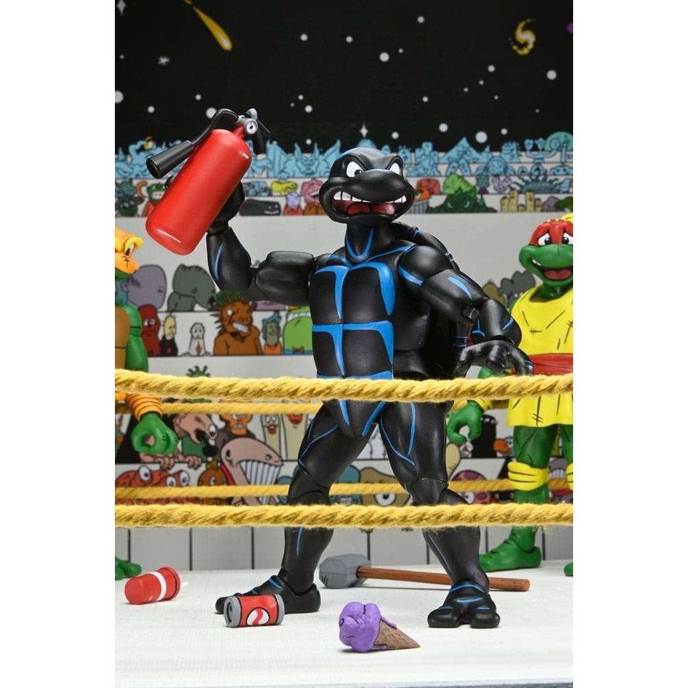 NECA TEENAGE MUTANT NINJA TURTLES ARCHIE COMICS STUMP WRESTLING TURTLES 4-PACK ACTION FIGURES