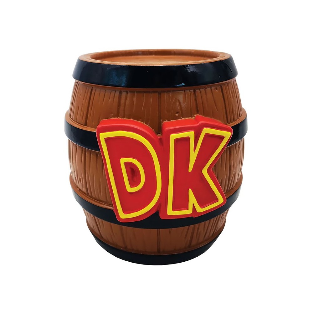 DONKEY KONG DK BARREL SHAPED MONEY BANK SALVADANAIO PYRAMID INTERNATIONAL