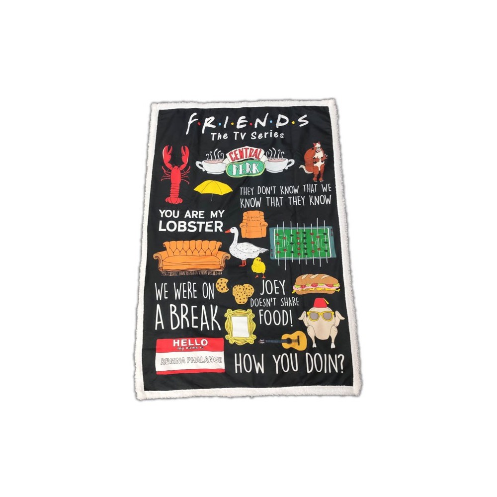 FRIENDS COPERTA IN PILE SHERPA 100X150CM LYO