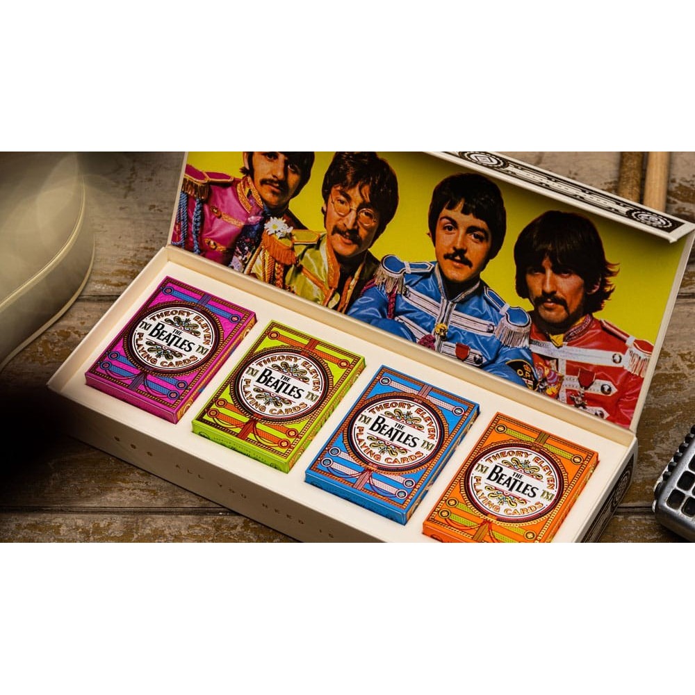 THEORY11 THE BEATLES POKER PLAYING CARDS PREMIUM BOX SET 4 DECKS