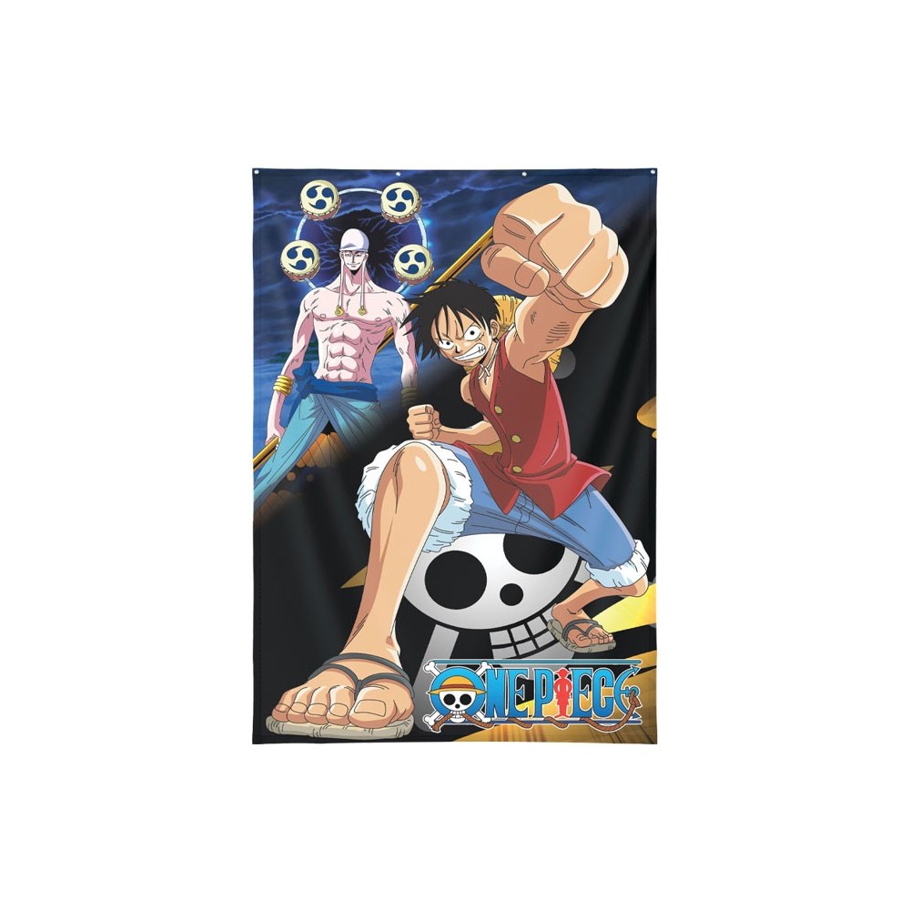 ONE PIECE MONKEY D.LUFFY E ENER WALL DECOR 125X85CM TELO DECORATIVO LYO