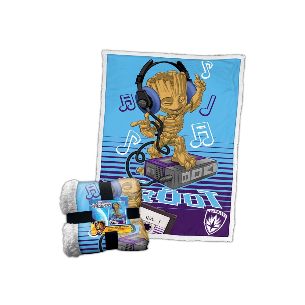 GUARDIANI DELLA GALASSIA GROOT COPERTA IN PILE SHERPA 100X150CM LYO