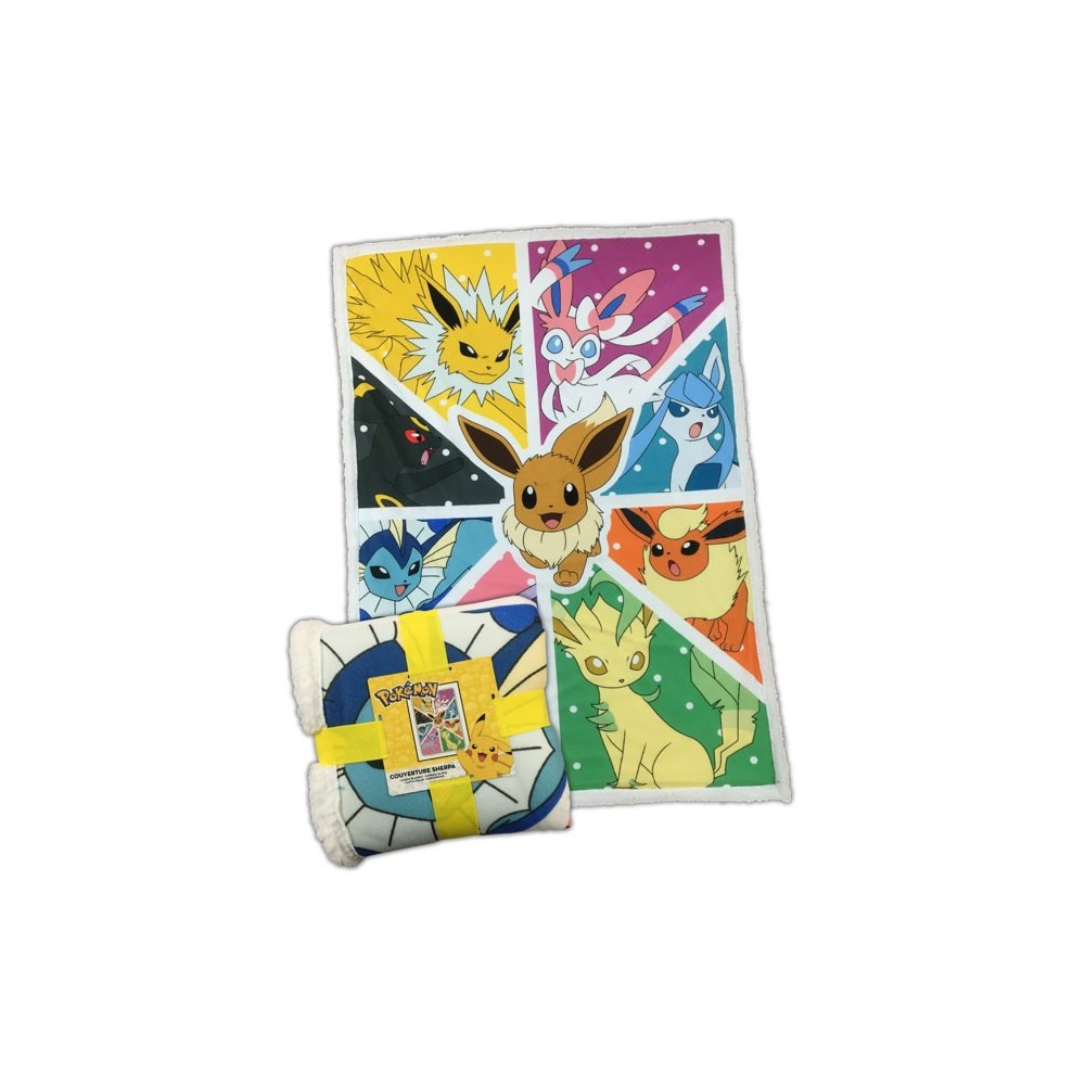 POKEMON EEVEE TRANSFORMATIONS COPERTA IN PILE SHERPA 100X150CM LYO