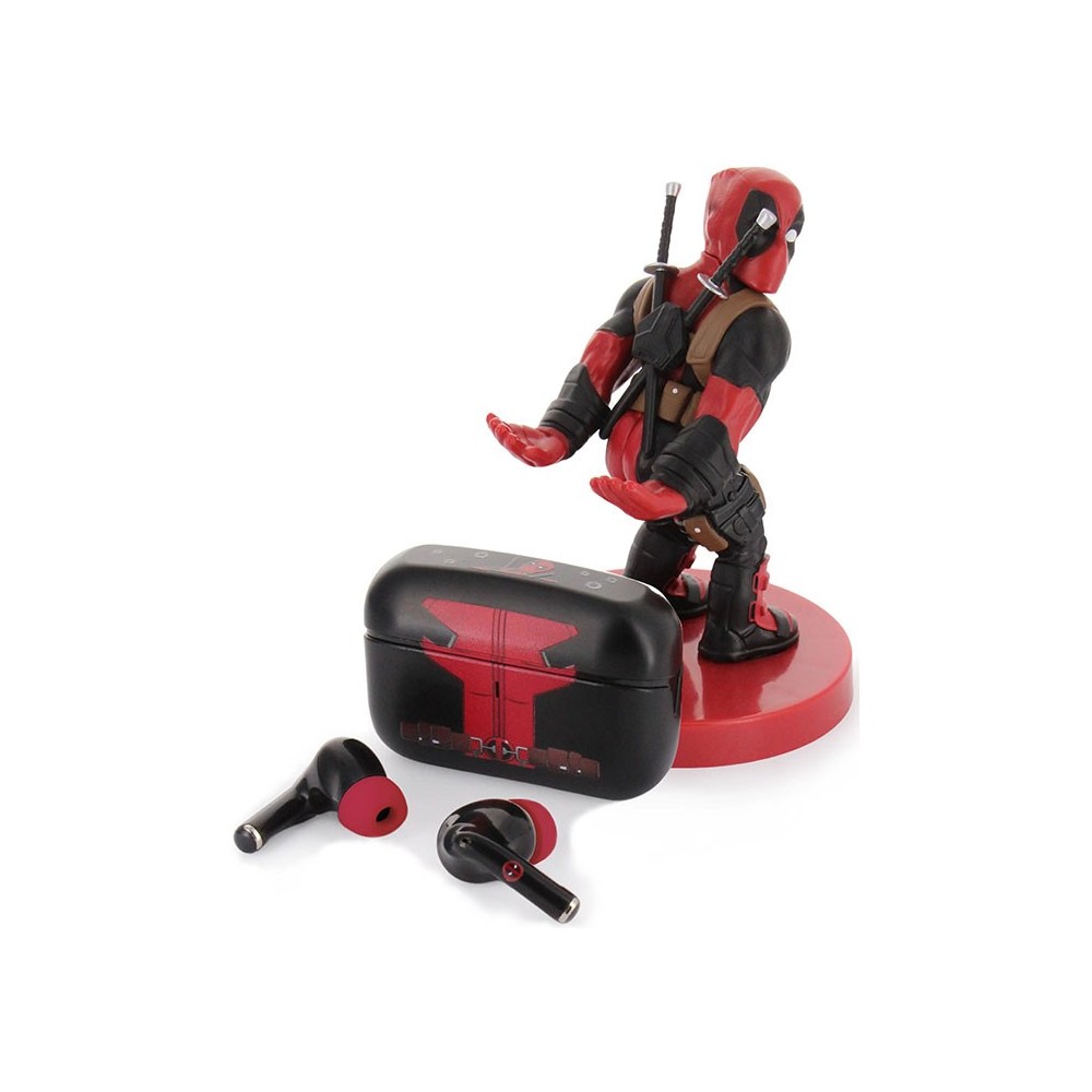 EXQUISITE GAMING MARVEL DEADPOOL EAR BUDS AND CABLE GUY FIGURE BUNDLE