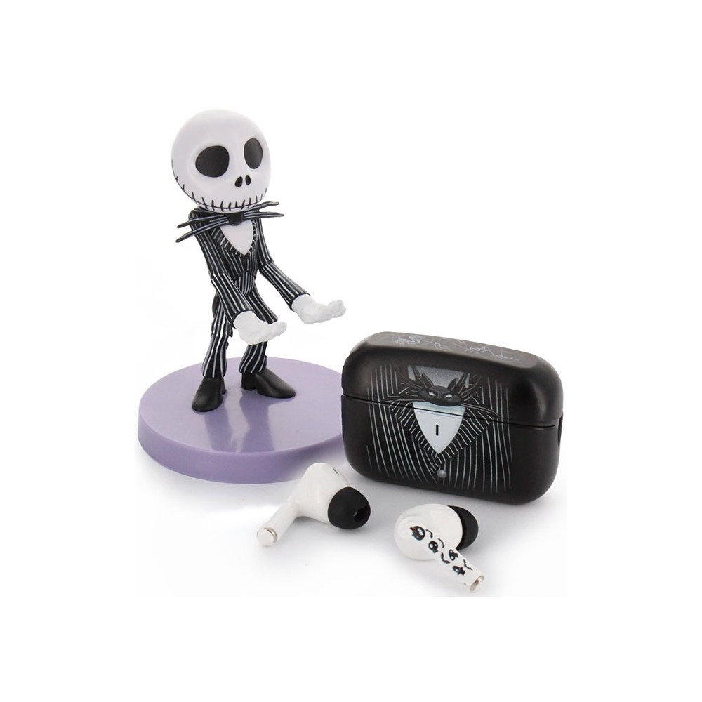 EXQUISITE GAMING NIGHTMARE BEFORE CHRISTMAS JACK SKELLINGTON EAR BUDS AND CABLE GUY FIGURE BUNDLE