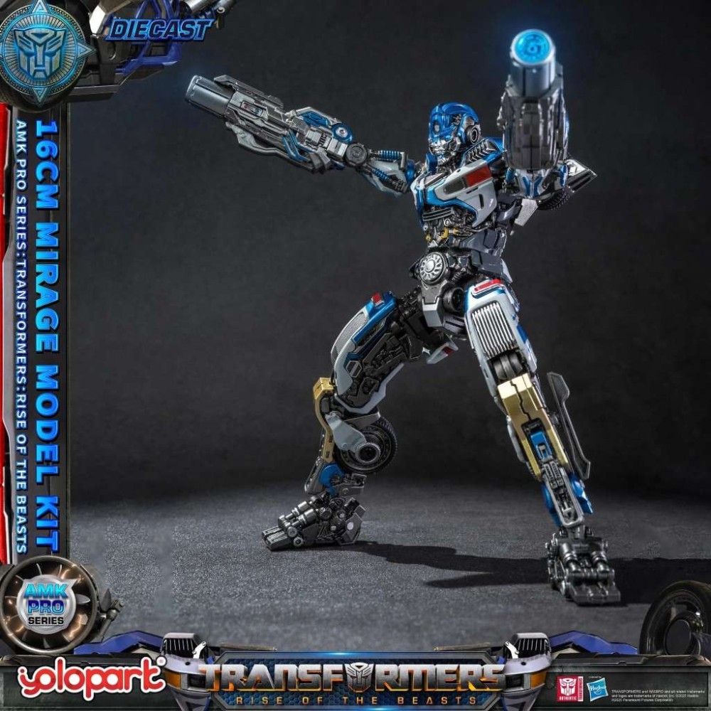 YOLOPARK TRANSFORMERS RISE OF THE BEASTS MIRAGE MODEL KIT AMK PRO SERIES 16CM