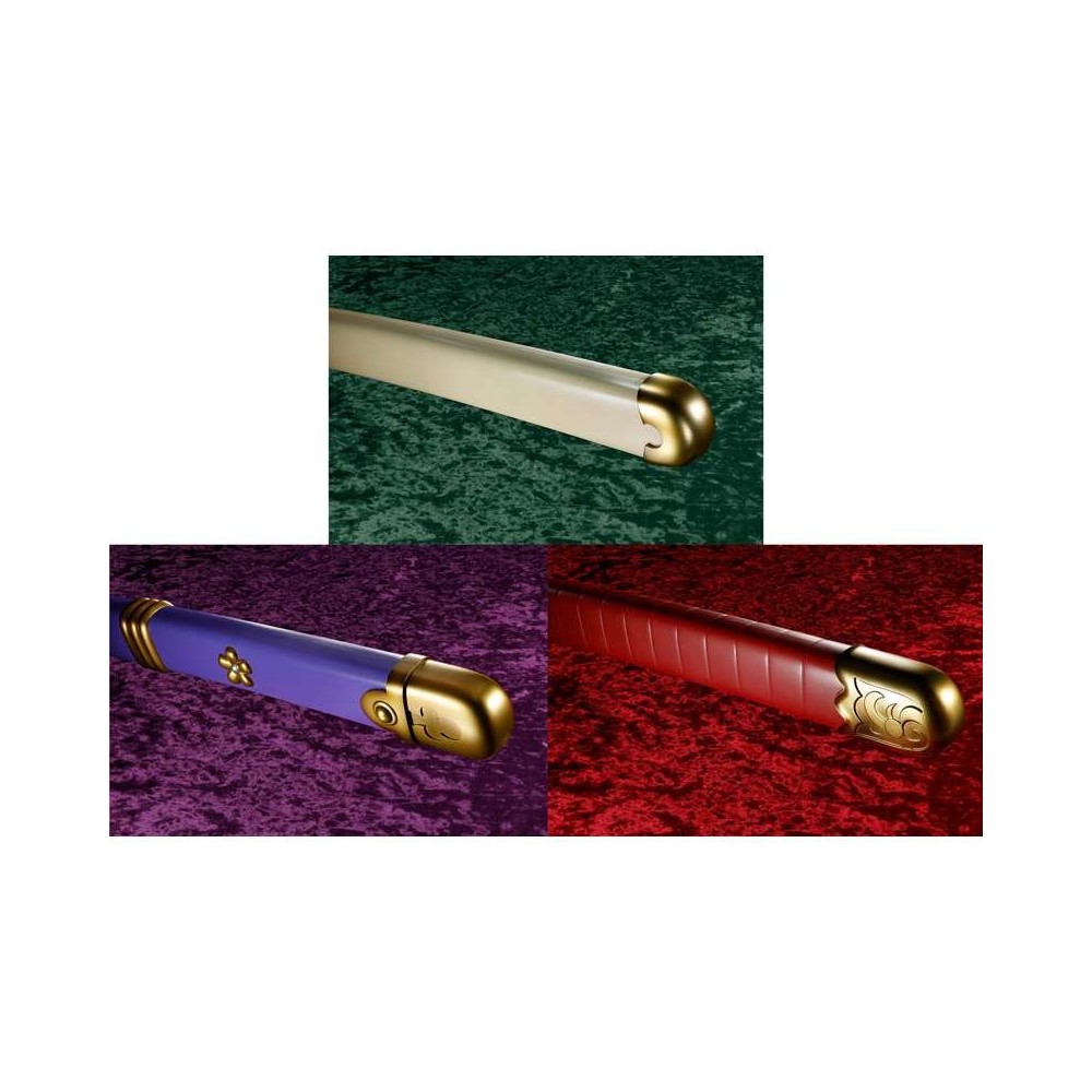 BANDAI ONE PIECE RORONOA ZORO 3 SWORD STYLE PROPLICA SET