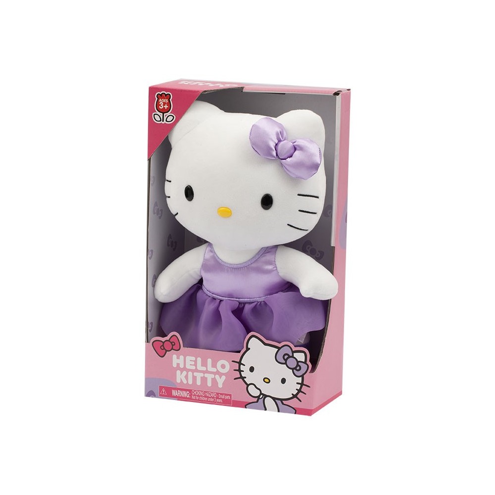 HELLO KITTY PURPLE SATIN 30CM PUPAZZO PELUCHE FIGURE GIOCHI PREZIOSI