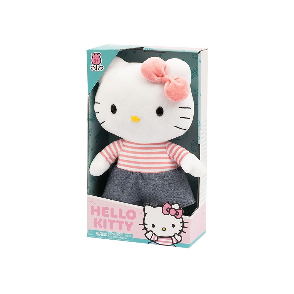 HELLO KITTY DENIM SKIRT 30CM PUPAZZO PELUCHE FIGURE GIOCHI PREZIOSI