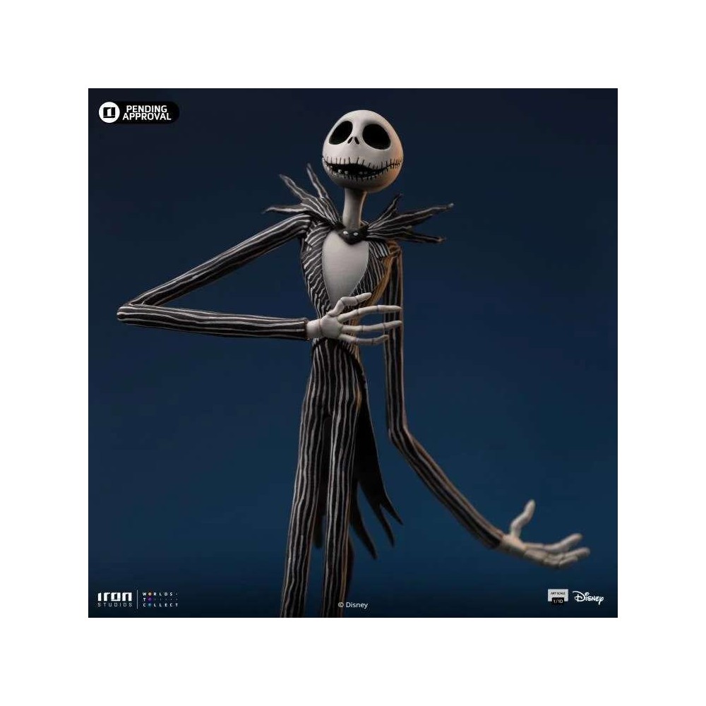 NIGHTMARE BEFORE CHRISTMAS JACK SKELLINGTON ART SCALE 1/10 STATUA FIGURE IRON STUDIOS
