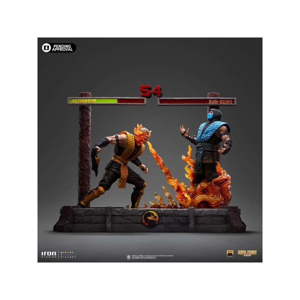 IRON STUDIOS MORTAL KOMBAT ART SCALE DELUXE SCORPION FATALITY SUB-ZERO 1/10 STATUE