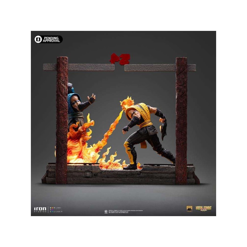IRON STUDIOS MORTAL KOMBAT ART SCALE DELUXE SCORPION FATALITY SUB-ZERO 1/10 STATUE