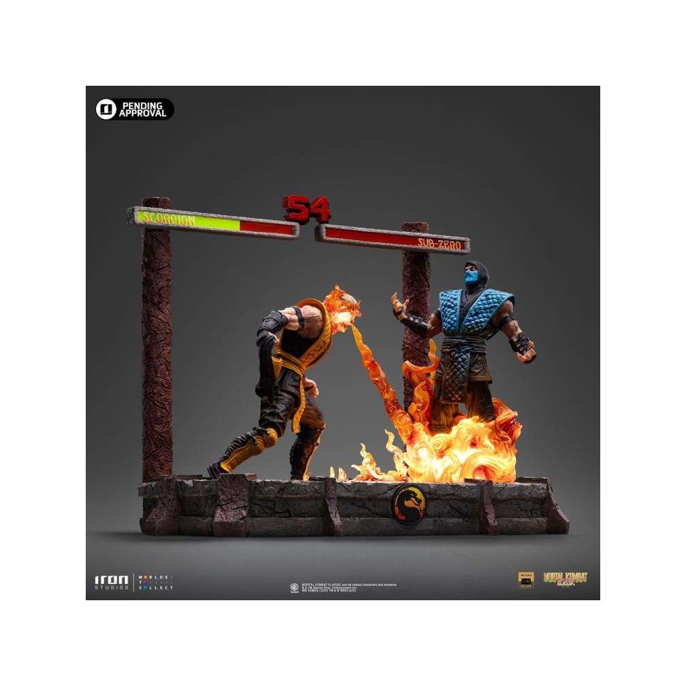 IRON STUDIOS MORTAL KOMBAT ART SCALE DELUXE SCORPION FATALITY SUB-ZERO 1/10 STATUE