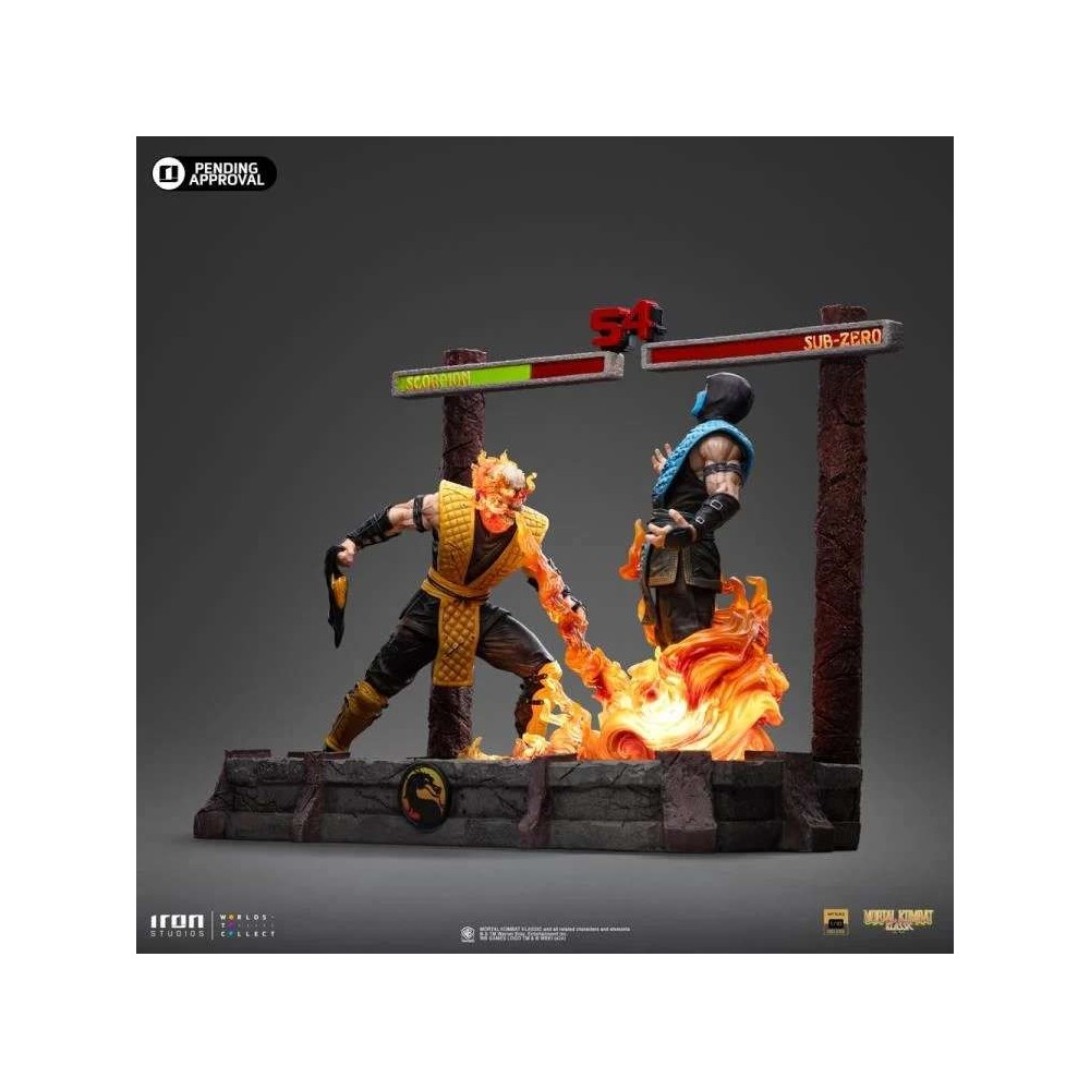 IRON STUDIOS MORTAL KOMBAT ART SCALE DELUXE SCORPION FATALITY SUB-ZERO 1/10 STATUE