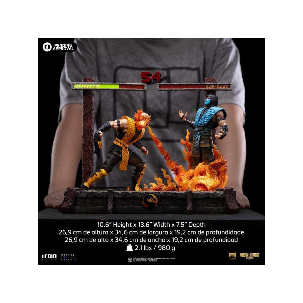 IRON STUDIOS MORTAL KOMBAT ART SCALE DELUXE SCORPION FATALITY SUB-ZERO 1/10 STATUE