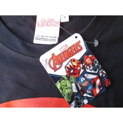 MAGLIA T SHIRT CAPTAIN AMERICA MARVEL AVENGERS SCUDO BLU