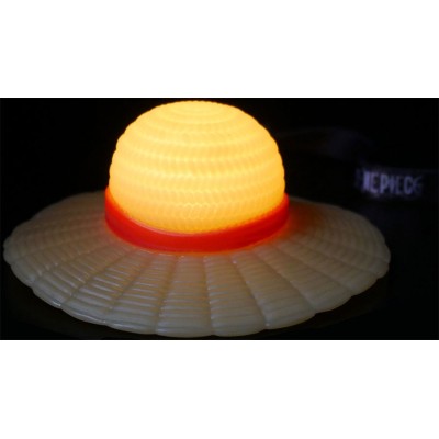 TEKNOFUN ONE PIECE STRAW HAT LIGHT UP PORTABLE