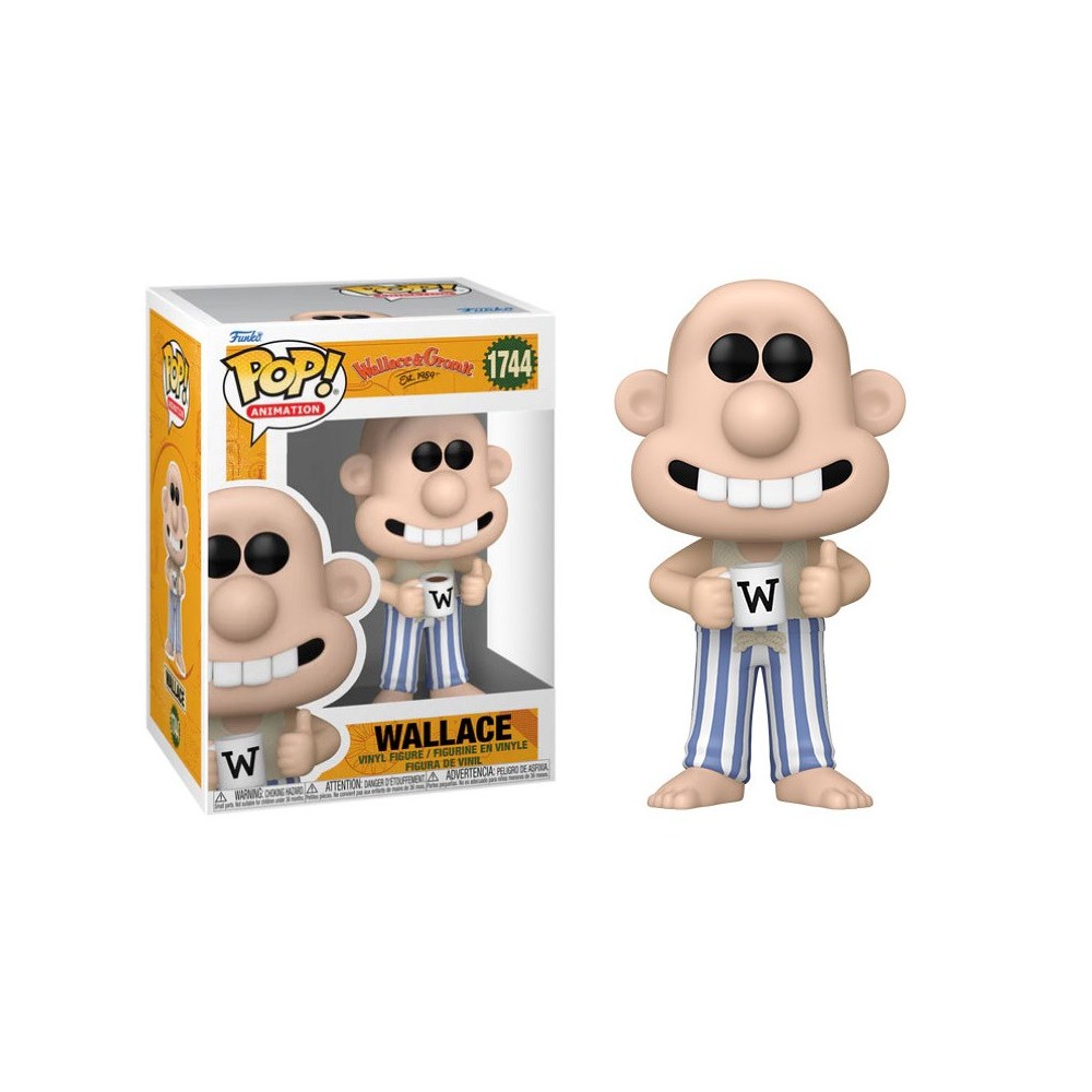 FUNKO FUNKO POP! WALLACE AND GROMIT 1744 PAJAMAS WALLACE BOBBLE HEAD FIGURE