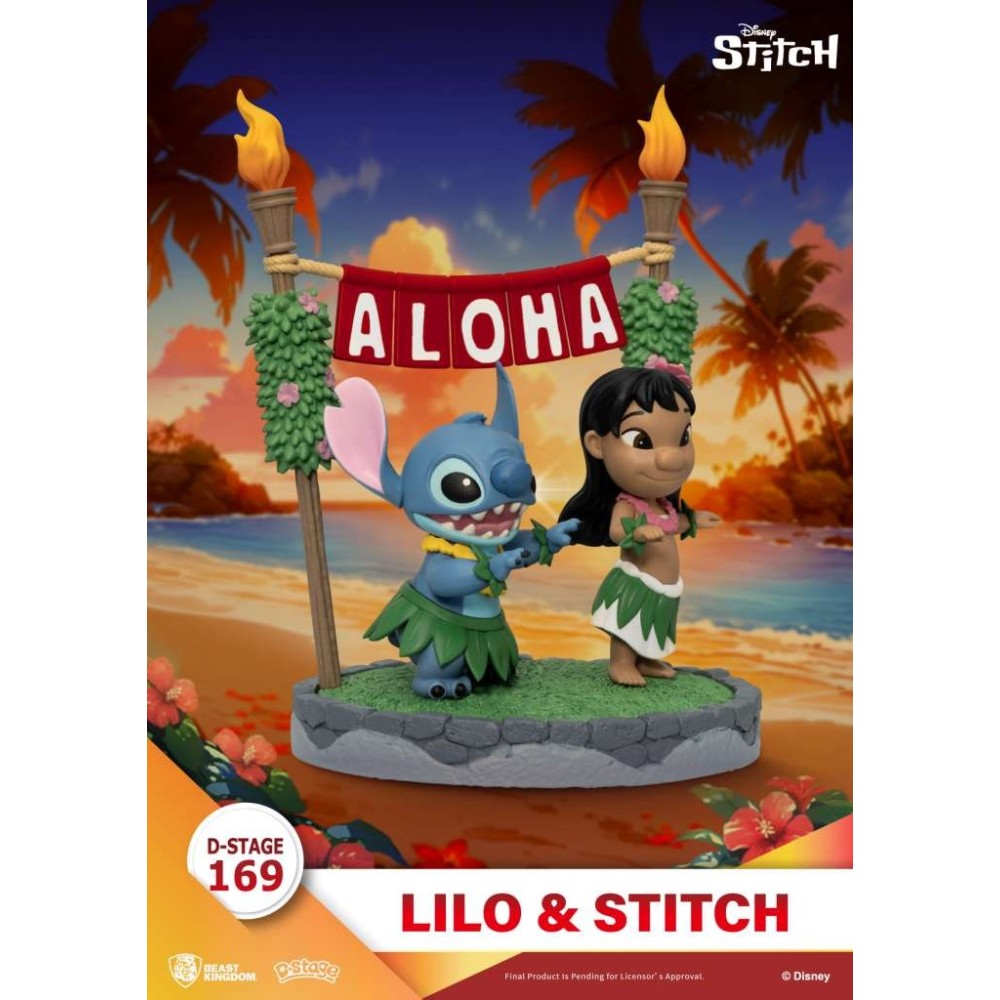BEAST KINGDOM D-STAGE LILO AND STITCH DS-169 ALOHA STATUE FIGURE