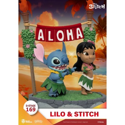 D-STAGE LILO AND STITCH DS-169 ALOHA STATUA FIGURE DIORAMA BEAST KINGDOM