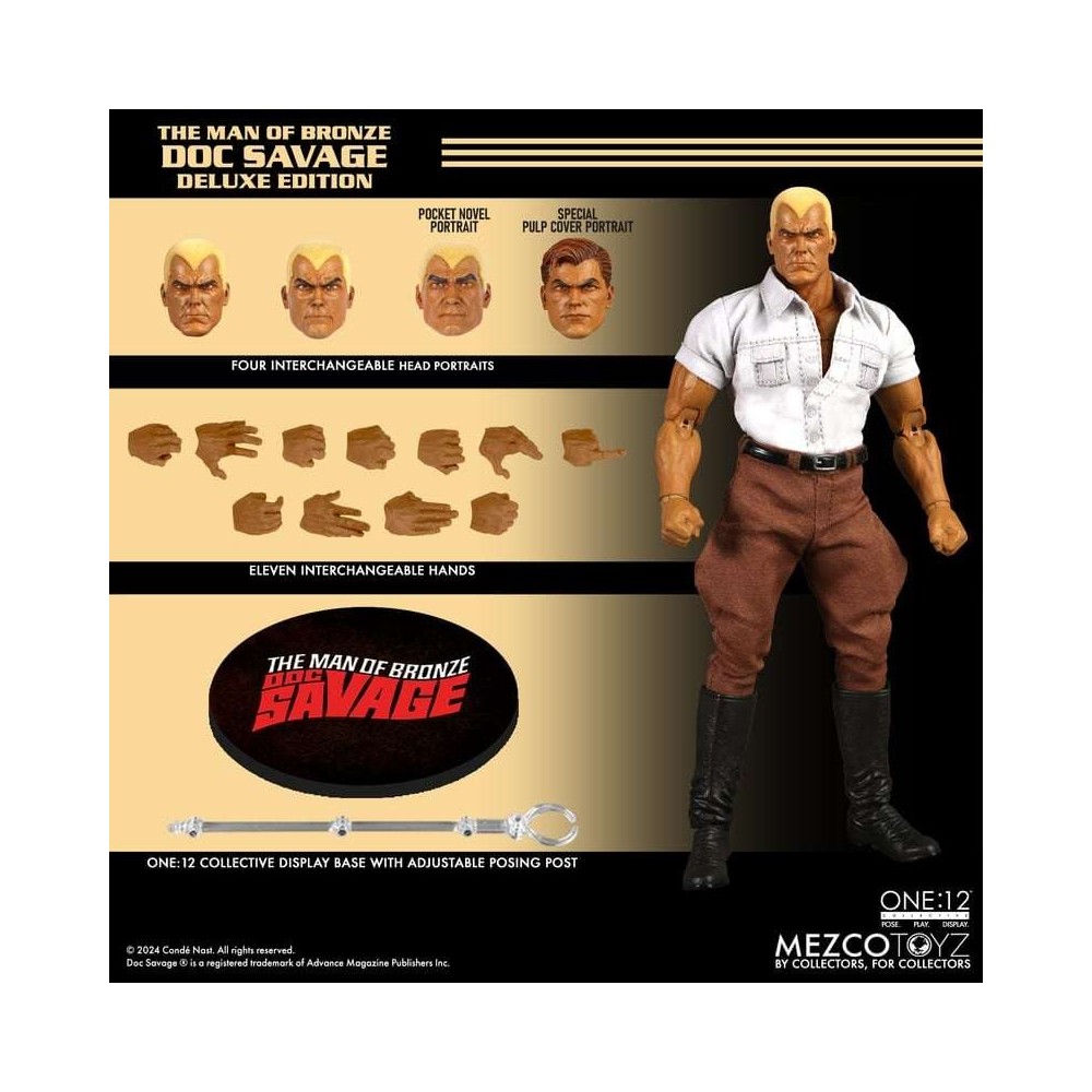 THE MAN OF BRONZE DOC SAVAGE ONE:12 COLLECTIVE ACTION FIGURE MEZCO TOYS