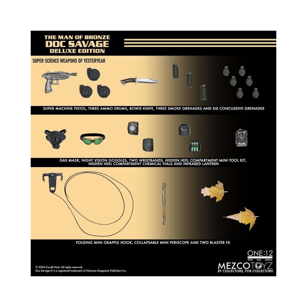 THE MAN OF BRONZE DOC SAVAGE ONE:12 COLLECTIVE ACTION FIGURE MEZCO TOYS