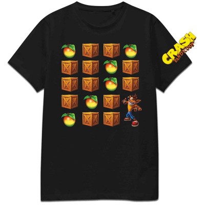 CRASH BANDICOOT T-SHIRT APPLE CRATE TEE TAGLIA L BIOWORLD