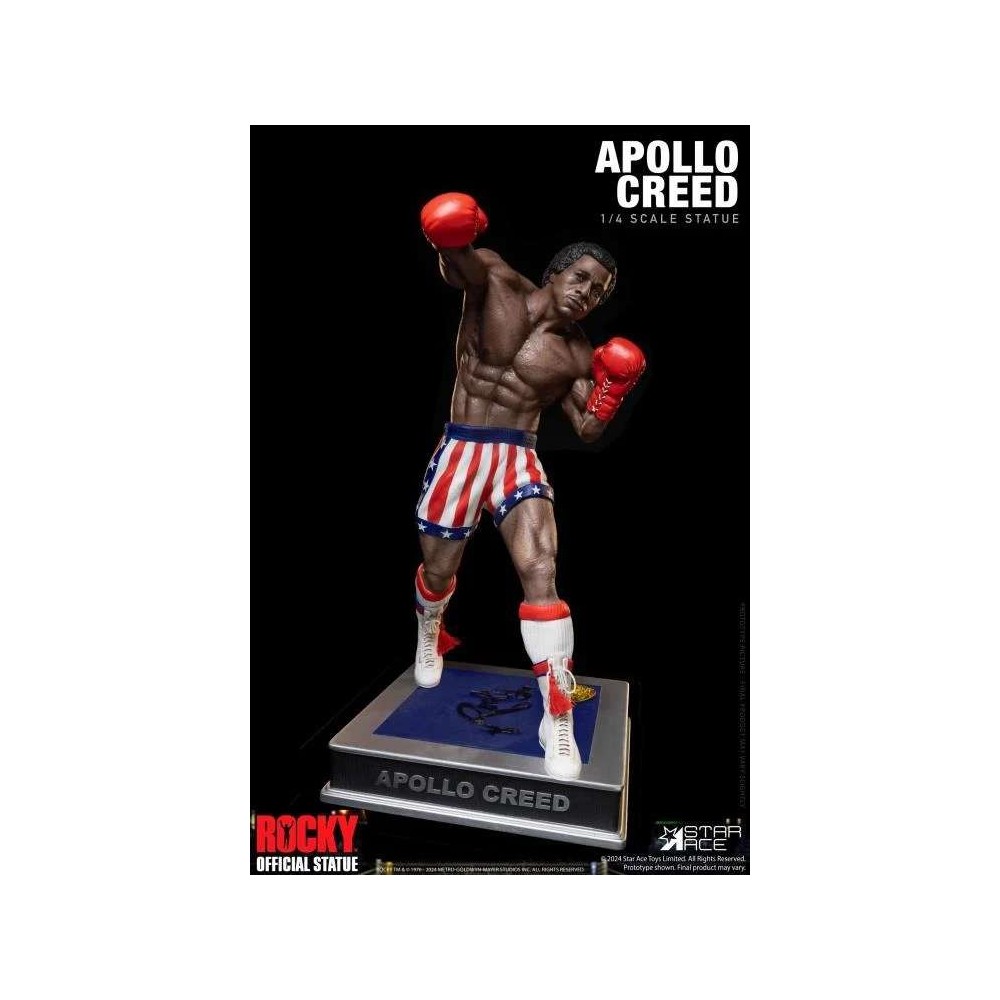 STAR ACE ROCKY EPIC FIGHT APOLLO CREED STATUE 1/4 SCALE FIGURE
