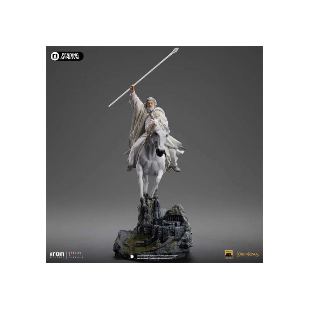 IRON STUDIOS THE LORD OF THE RINGS GANDALF THE WHITE ON SHADOWFAX ART SCALE 1/10 STATUE FIGURE