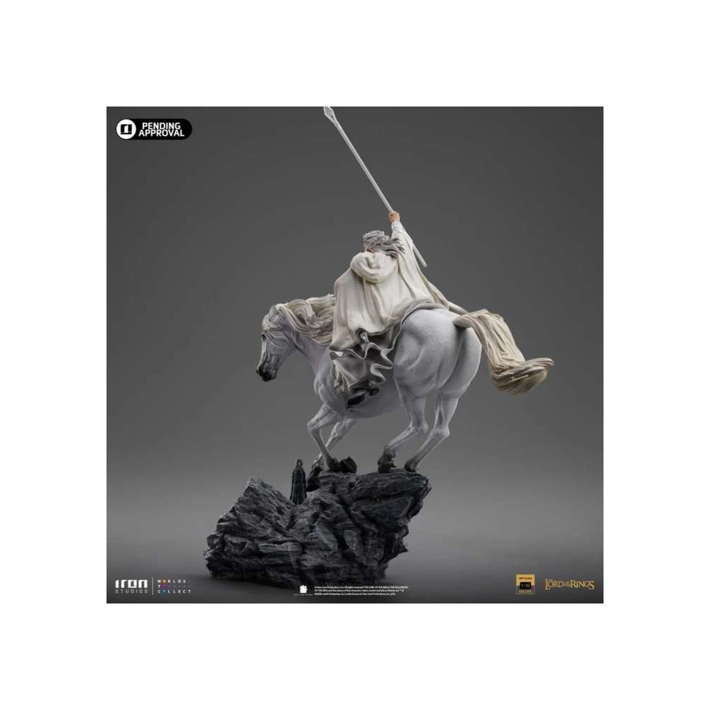 IRON STUDIOS THE LORD OF THE RINGS GANDALF THE WHITE ON SHADOWFAX ART SCALE 1/10 STATUE FIGURE