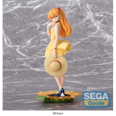 SEGA GOODS REBUILD OF EVANGELION ASUKA SUMMER DRESS VERSION LUMINASTA STATUE PVC FIGURE