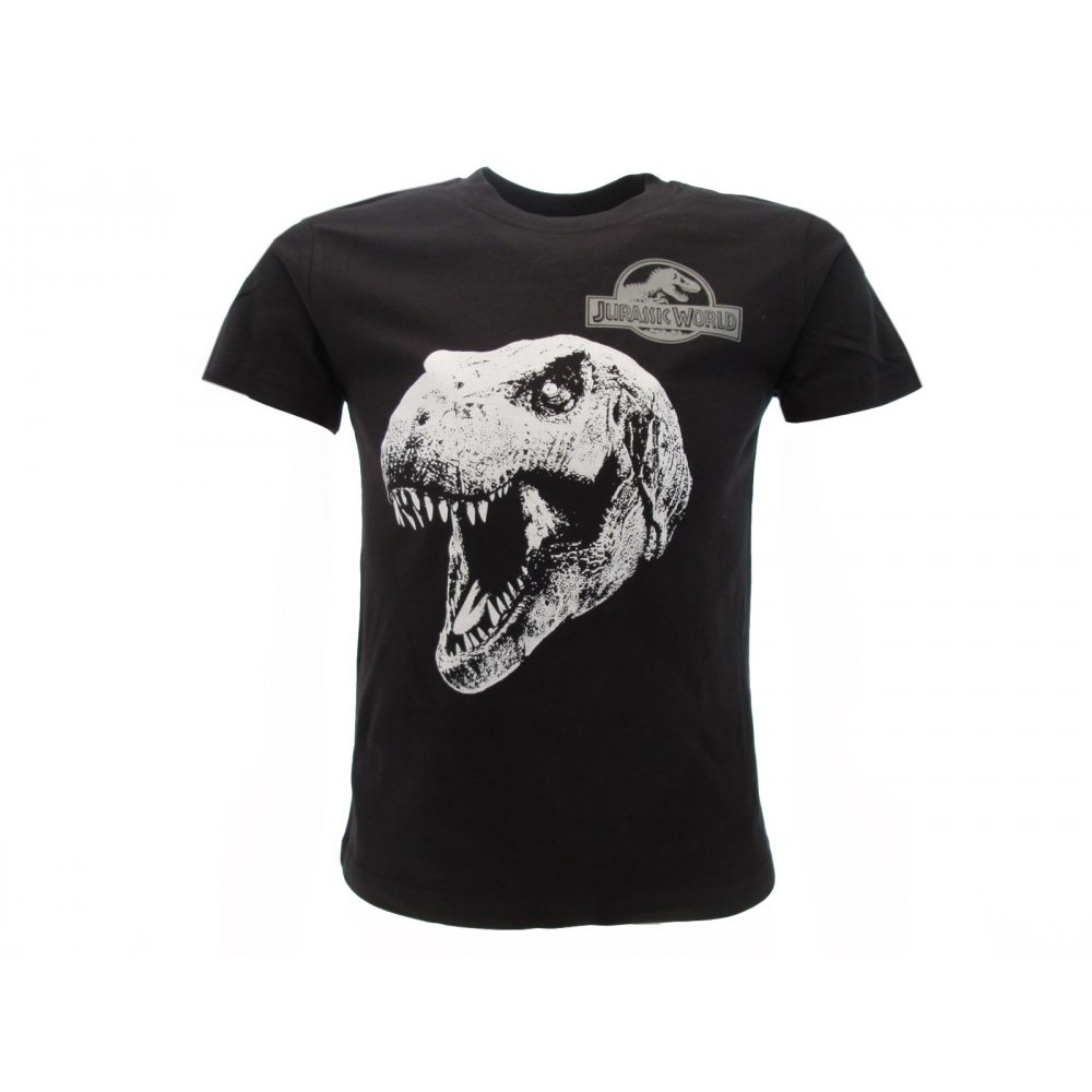 MAGLIA T SHIRT JURASSIC WORLD T REX NERA
