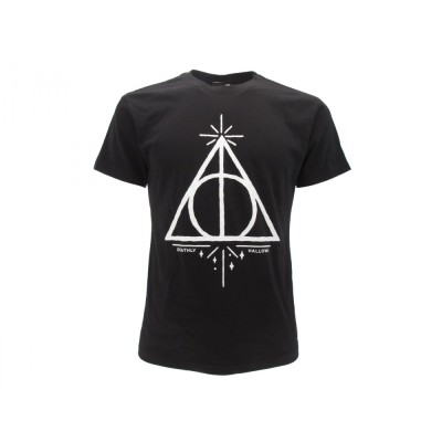 MAGLIA T SHIRT HARRY POTTER DONI DELLA MORTE NERA