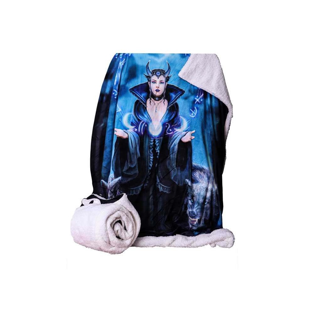 NEMESIS NOW ANNE STOKES MOON WITCH PILE BLANKET 160 X 140CM