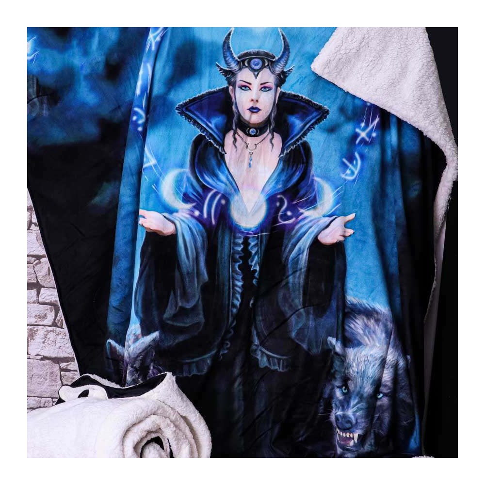 NEMESIS NOW ANNE STOKES MOON WITCH PILE BLANKET 160 X 140CM
